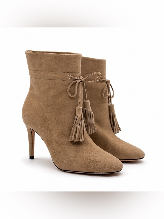 Kate Spade New York Shoes - Kate Spade New York Dillane Suede Tassel Ankle Boots Pointed Toe Stiletto Heel